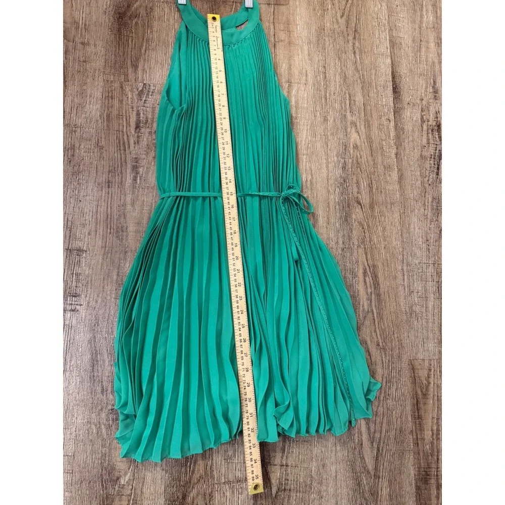 Ted Baker London Green Pleated Midi Dress Size 6 Kentucky‎ Derby Garden - Picture 11 of 11